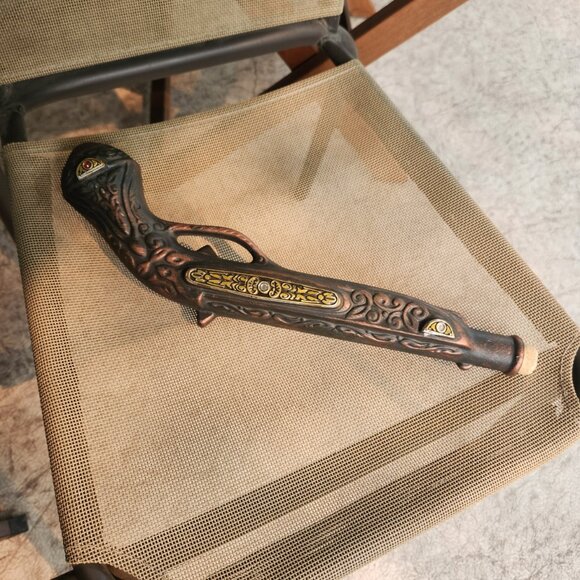 Rare Russian Pistol Decanter – Ornate Vintage Brandy Bottle, Statement Bar Cart - Picture 4 of 16